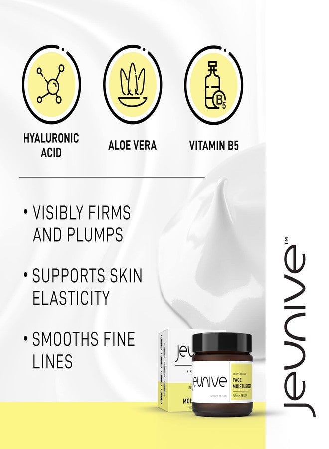 Jeunive Rejuvenating Triple Power Hydration Face Moisturizer Cream | Anti-Aging Hyaluronic Acid, Aloe Vera, Vitamins to Firm, Plump and Even Skin Tone - Result Driven Formula | 2 oz (57g) - Image 3
